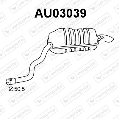  AU03039 VENEPORTE Глушитель выхлопных газов конечный