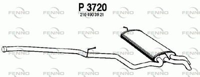  P3720 FENNO Глушитель выхлопных газов конечный