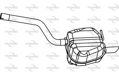  P72031 FENNO Глушитель выхлопных газов конечный