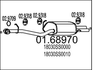 0168970 MTS Глушитель выхлопных газов конечный