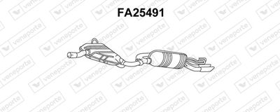  FA25491 VENEPORTE Глушитель выхлопных газов конечный