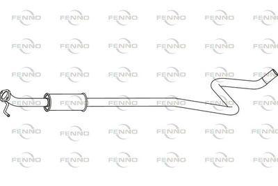  P2466 FENNO Средний глушитель выхлопных газов