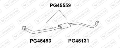  PG45559 VENEPORTE Предглушитель выхлопных газов