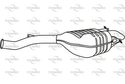  P36084 FENNO Глушитель выхлопных газов конечный