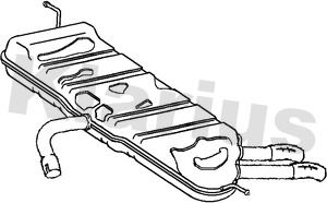  220972 KLARIUS Глушитель выхлопных газов конечный