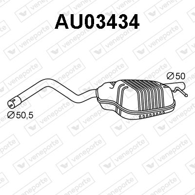  AU03434 VENEPORTE Глушитель выхлопных газов конечный