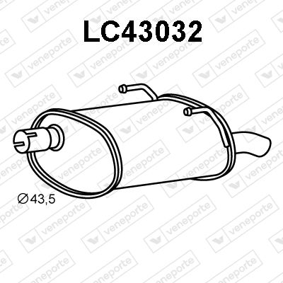  LC43032 VENEPORTE Глушитель выхлопных газов конечный