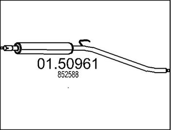  0150961 MTS Средний глушитель выхлопных газов