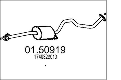  0150919 MTS Средний глушитель выхлопных газов