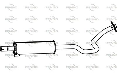  P6993 FENNO Средний глушитель выхлопных газов