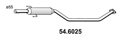  546025 ASSO Средний глушитель выхлопных газов