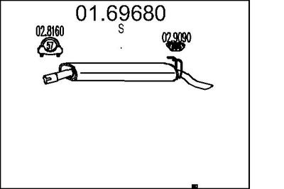  0169680 MTS Глушитель выхлопных газов конечный