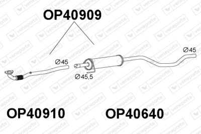  OP40909 VENEPORTE Предглушитель выхлопных газов