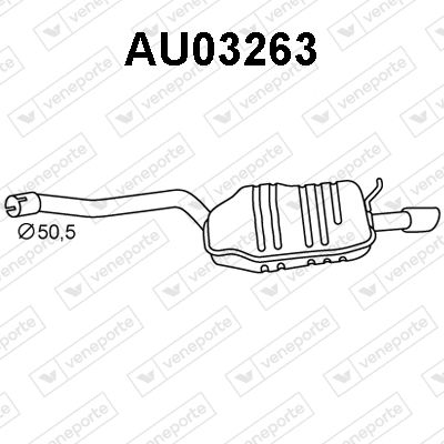  AU03263 VENEPORTE Глушитель выхлопных газов конечный