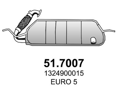  517007 ASSO Глушитель выхлопных газов конечный