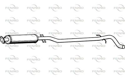 P7829 FENNO Средний глушитель выхлопных газов