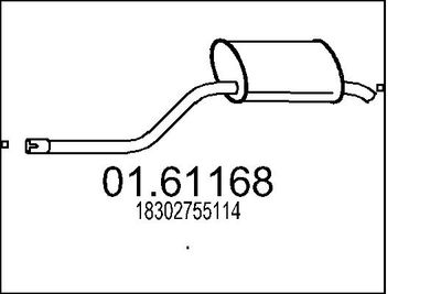  0161168 MTS Глушитель выхлопных газов конечный