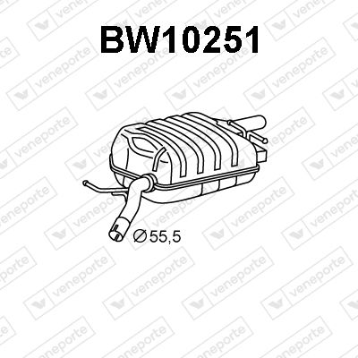  BW10251 VENEPORTE Глушитель выхлопных газов конечный