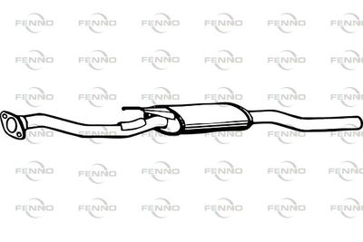  P6847 FENNO Средний глушитель выхлопных газов