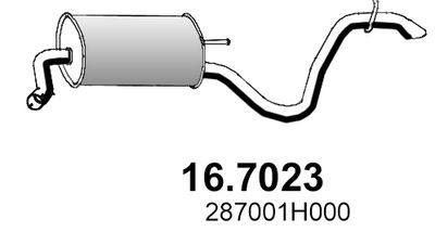  167023 ASSO Глушитель выхлопных газов конечный