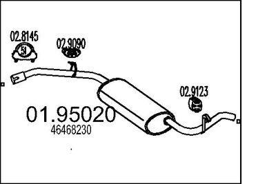  0195020 MTS Глушитель выхлопных газов конечный