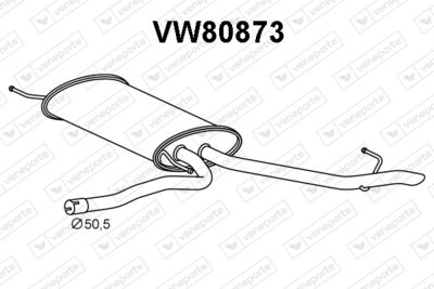  VW80873 VENEPORTE Глушитель выхлопных газов конечный