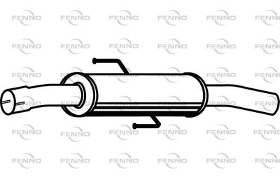  P6914 FENNO Средний глушитель выхлопных газов