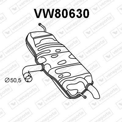  VW80630 VENEPORTE Глушитель выхлопных газов конечный