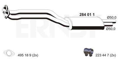  284011 ERNST Предглушитель выхлопных газов