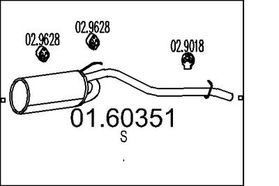  0160351 MTS Глушитель выхлопных газов конечный