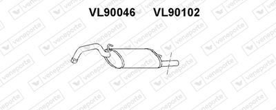  VL90046 VENEPORTE Глушитель выхлопных газов конечный