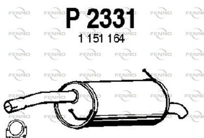  P2331 FENNO Глушитель выхлопных газов конечный