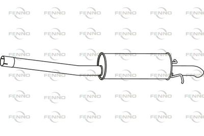  P23075 FENNO Средний глушитель выхлопных газов