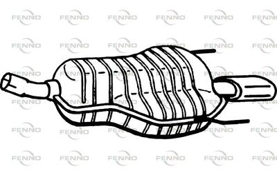  P4592 FENNO Глушитель выхлопных газов конечный
