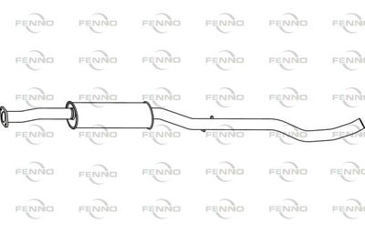  P76024 FENNO Средний глушитель выхлопных газов