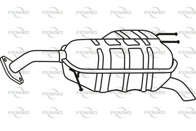  P31021 FENNO Глушитель выхлопных газов конечный