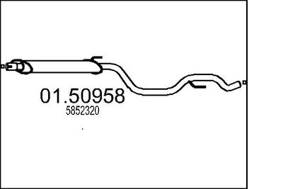  0150958 MTS Средний глушитель выхлопных газов