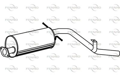  P4054 FENNO Глушитель выхлопных газов конечный