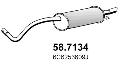  587134 ASSO Глушитель выхлопных газов конечный