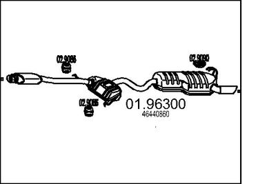  0196300 MTS Глушитель выхлопных газов конечный