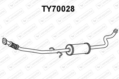  TY70028 VENEPORTE Предглушитель выхлопных газов