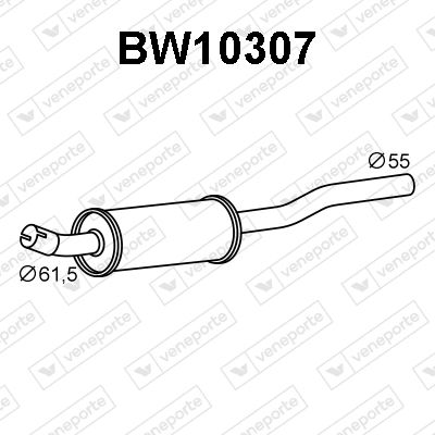  BW10307 VENEPORTE Предглушитель выхлопных газов