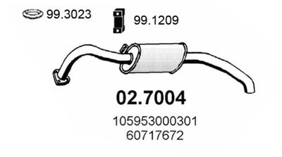  027004 ASSO Глушитель выхлопных газов конечный
