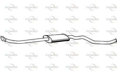  P1831 FENNO Средний глушитель выхлопных газов