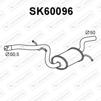  SK60096 VENEPORTE Предглушитель выхлопных газов