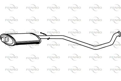  P4877 FENNO Средний глушитель выхлопных газов