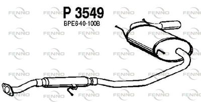  P3549 FENNO Глушитель выхлопных газов конечный