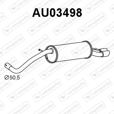  AU03498 VENEPORTE Глушитель выхлопных газов конечный