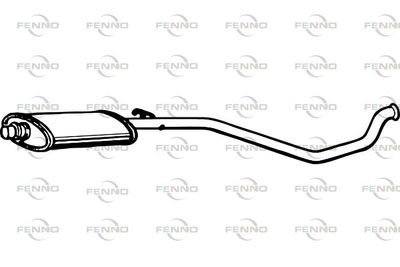  P4734 FENNO Средний глушитель выхлопных газов