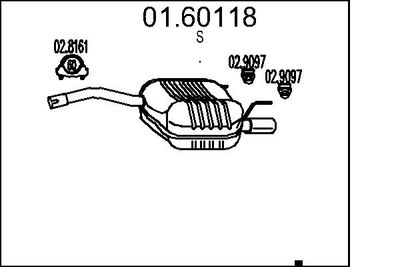  0160118 MTS Глушитель выхлопных газов конечный